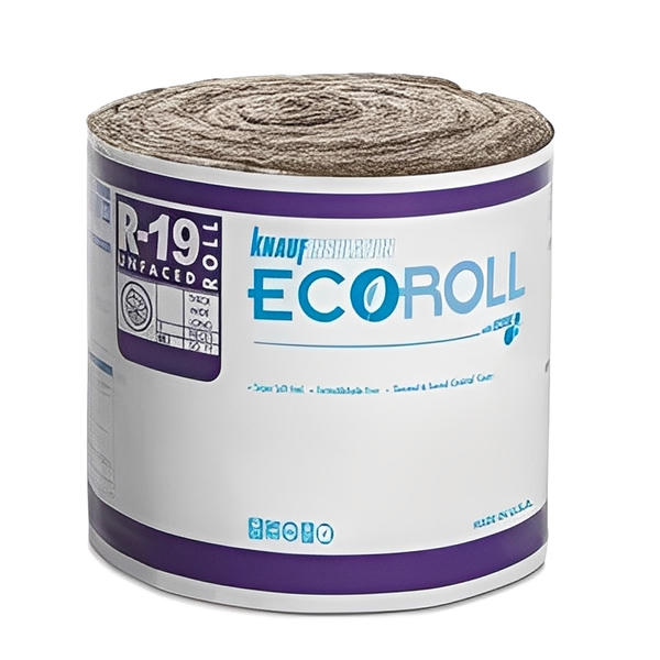 Knauf Ecoroll R-19 Unfaced Fiberglass Insulation Roll 6.25 in x 15 in x 39.2 ft (6 Rolls)