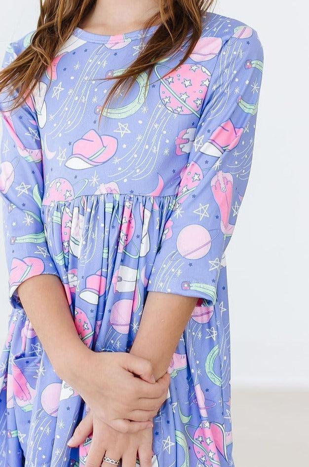 SALE Neon Moon 3/4 Sleeve Pocket Twirl Dress