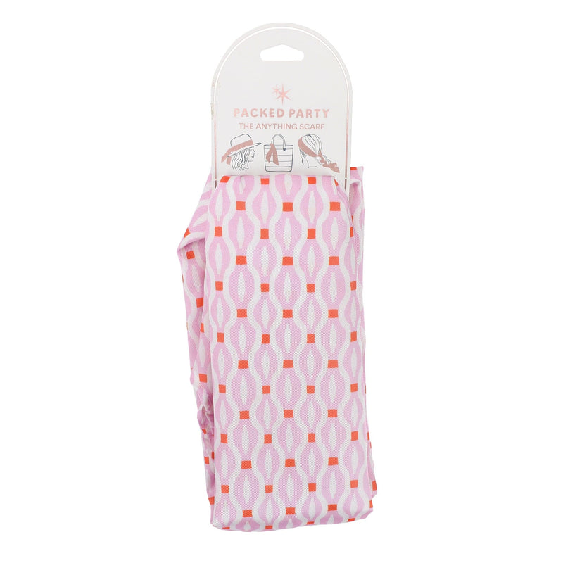 Geo Chic Pink Satin Anything Scarf