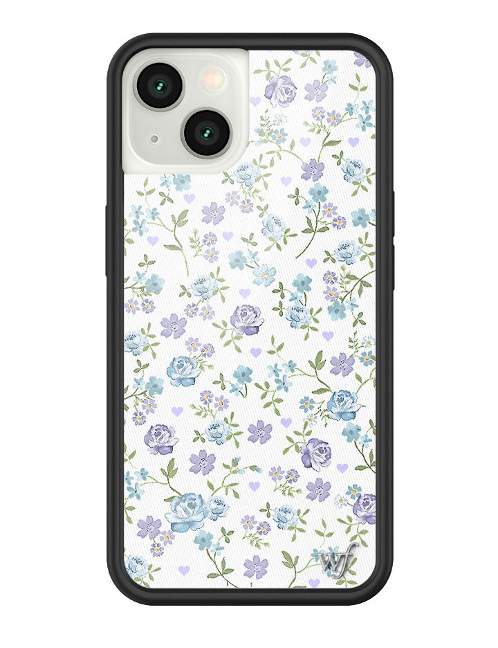 Lilac and Blue Floral iPhone Case