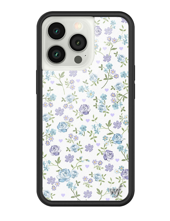 Lilac and Blue Floral iPhone Case