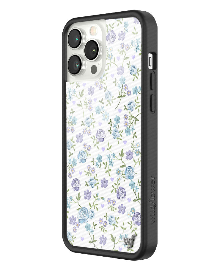 Lilac and Blue Floral iPhone Case