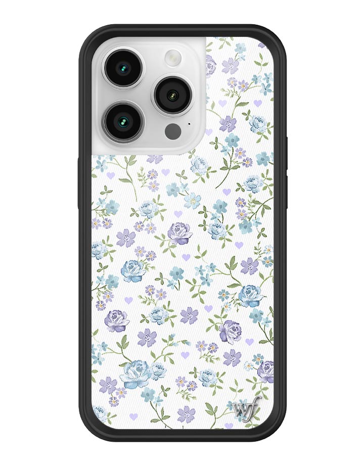 Lilac and Blue Floral iPhone Case