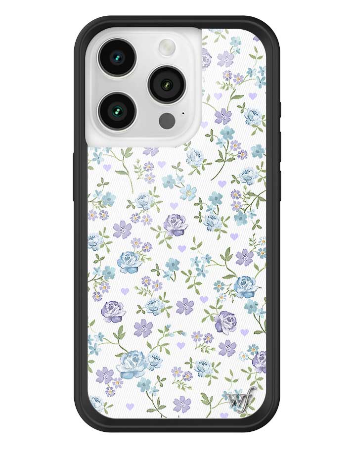 Lilac and Blue Floral iPhone Case