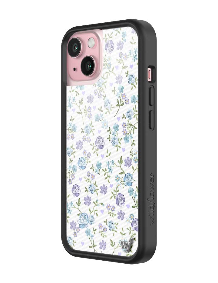 Lilac and Blue Floral iPhone Case