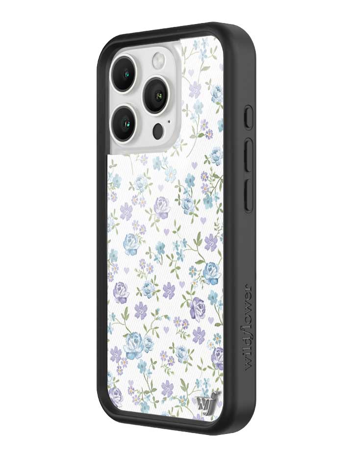 Lilac and Blue Floral iPhone Case