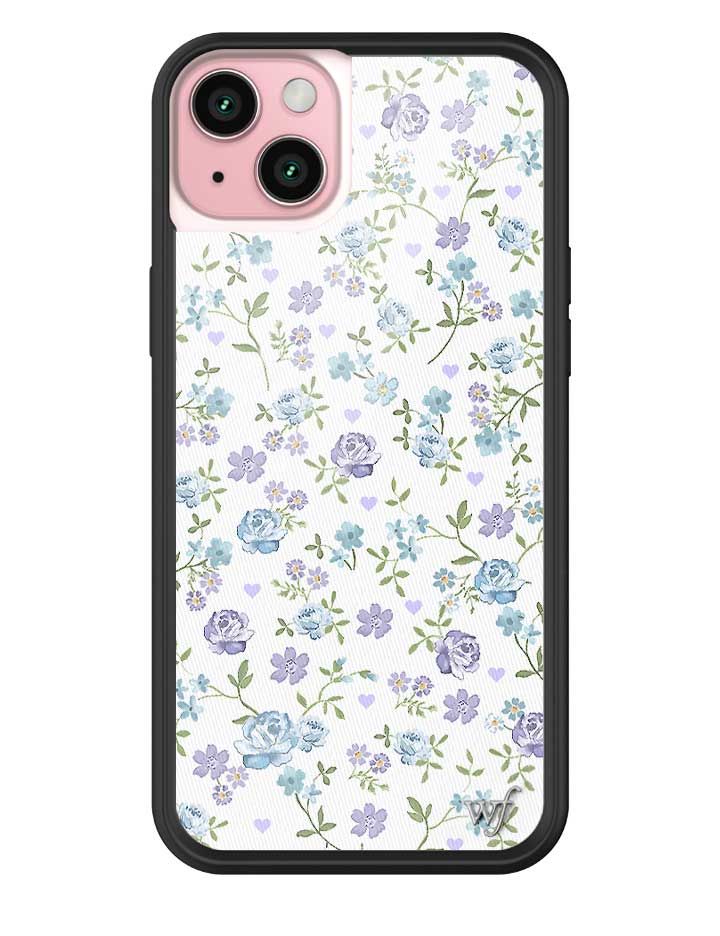 Lilac and Blue Floral iPhone Case