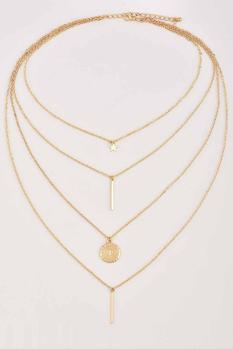 Boho Multi-layered Pendant Necklace