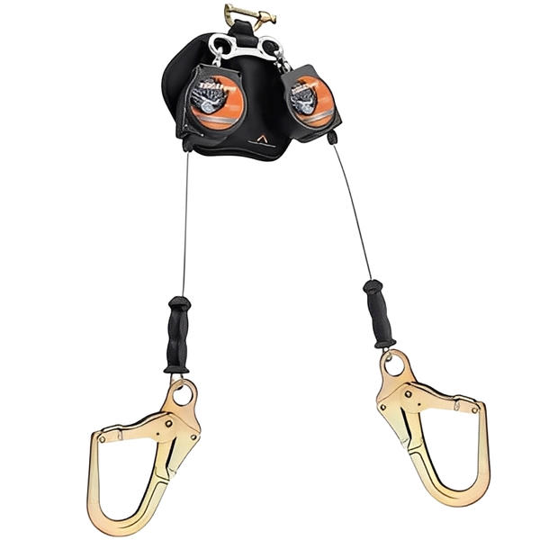 Leading Edge Dual Self Retracting Lifeline With Rebar Hooks - All Lengths