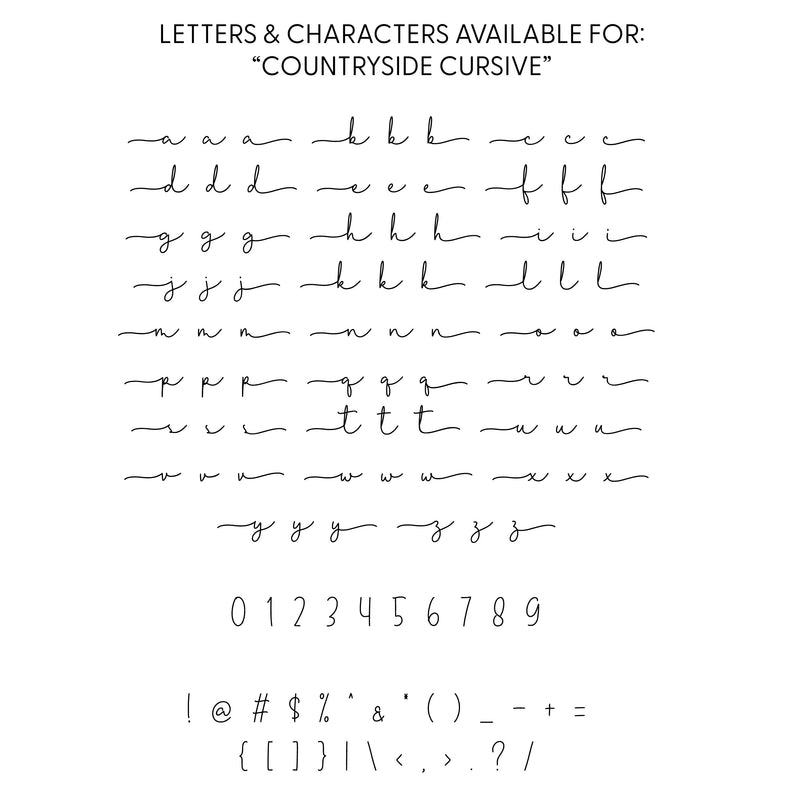 Countryside Cursive - Semi-Custom - Comfort Colors Tee