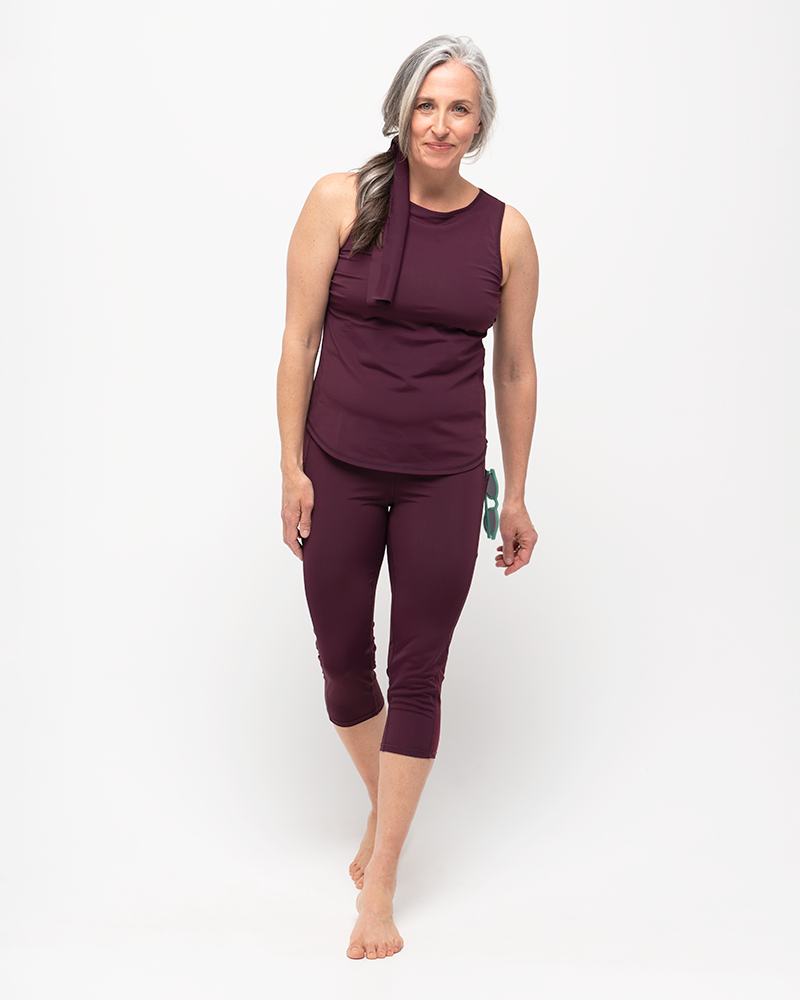 Jump In 3/4 Swim Leggings - Reflection with Mesh