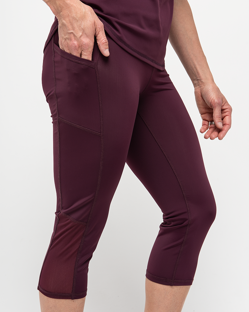 Jump In 3/4 Swim Leggings - Reflection with Mesh