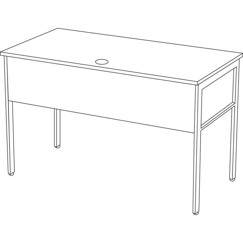 Linea Italia Urban Series Desk Workstation, 47.25" x 23.75" x 29.5", Natural Walnut