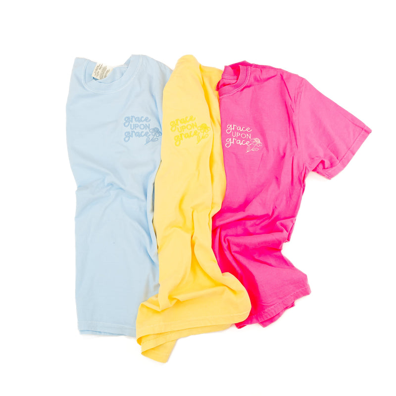Embroidered Comfort Colors Tee - Grace Upon Grace