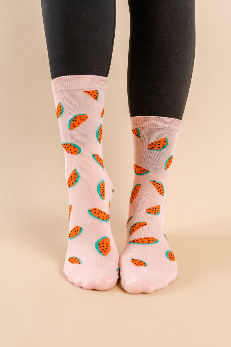 LMSS® CREW SOCKS - Watermelon