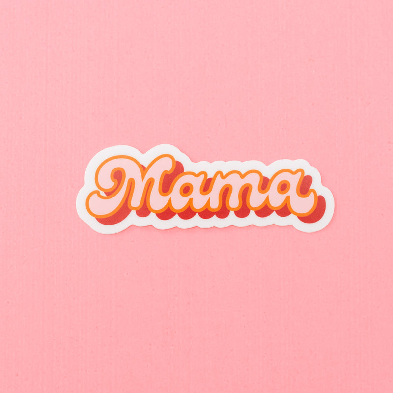 LMSS® STICKER - MAMA (Retro - Pink w/ Orange + Red Outline)