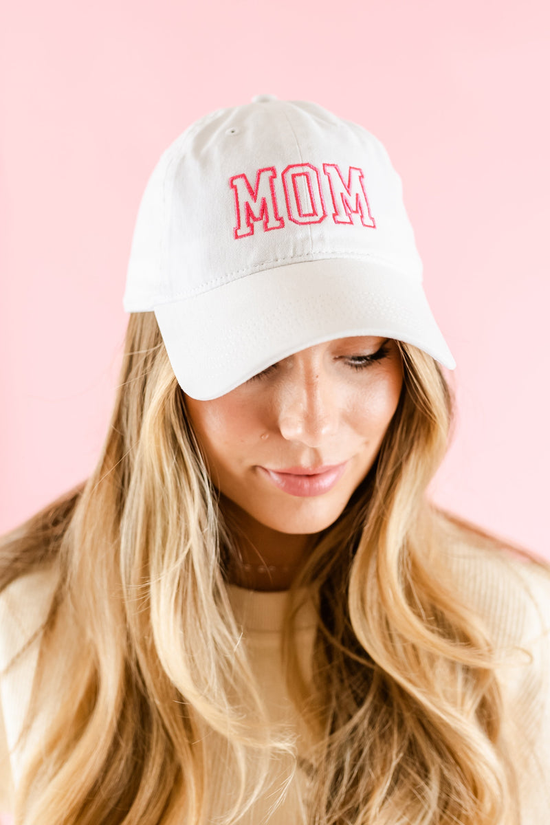 Mom (Varsity Outline) - Adult Baseball Cap