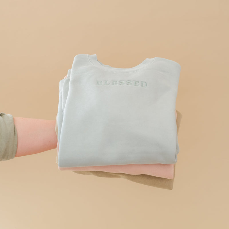 Embroidered PIGMENT Crewneck - Blessed