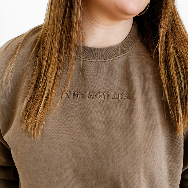 ✨ IN MY MOM ERA™ ✨ - Embroidered PIGMENT Crewneck