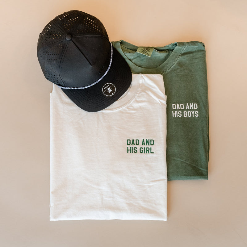 Embroidered Comfort Colors Tee - Dad & His Boy(s)/Girl(s)