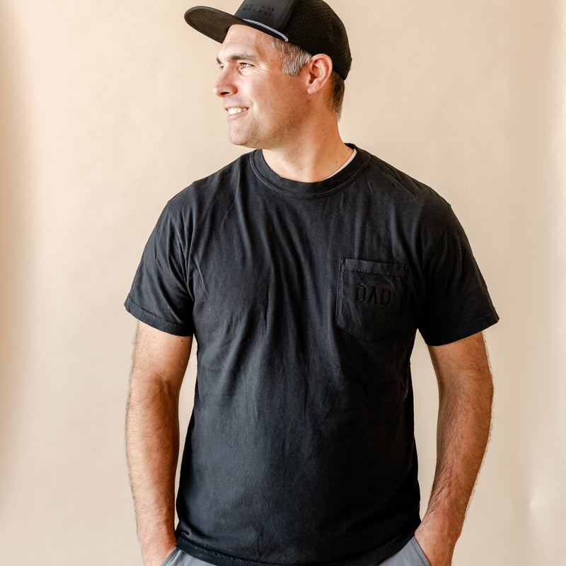 Embroidered Pocket Comfort Colors Tee - Tone on Tone - DAD