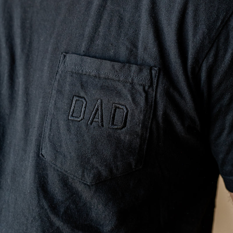 Embroidered Pocket Comfort Colors Tee - Tone on Tone - DAD