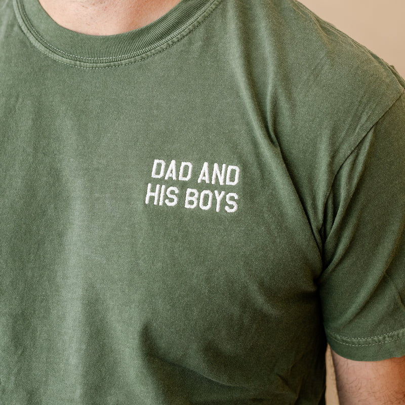 Embroidered Comfort Colors Tee - Dad & His Boy(s)/Girl(s)