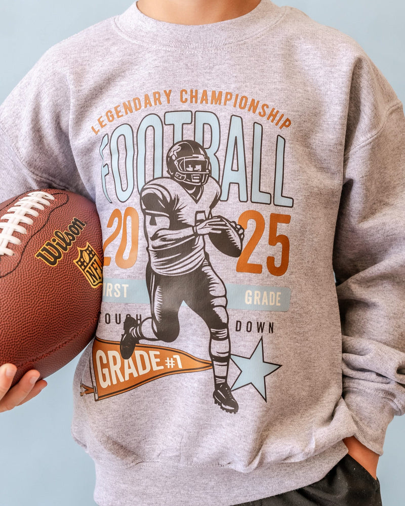 Legendary Football (Choose Your Grade) - Gray Child Sweater