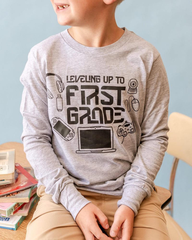 Leveling Up To (Choose Your Grade) - Child Long Sleeve Tee