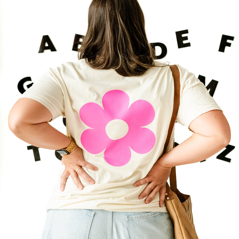 I'm Not a Regular Teacher I'm a Cool Teacher - Flower (f & b) - Comfort Colors Tee