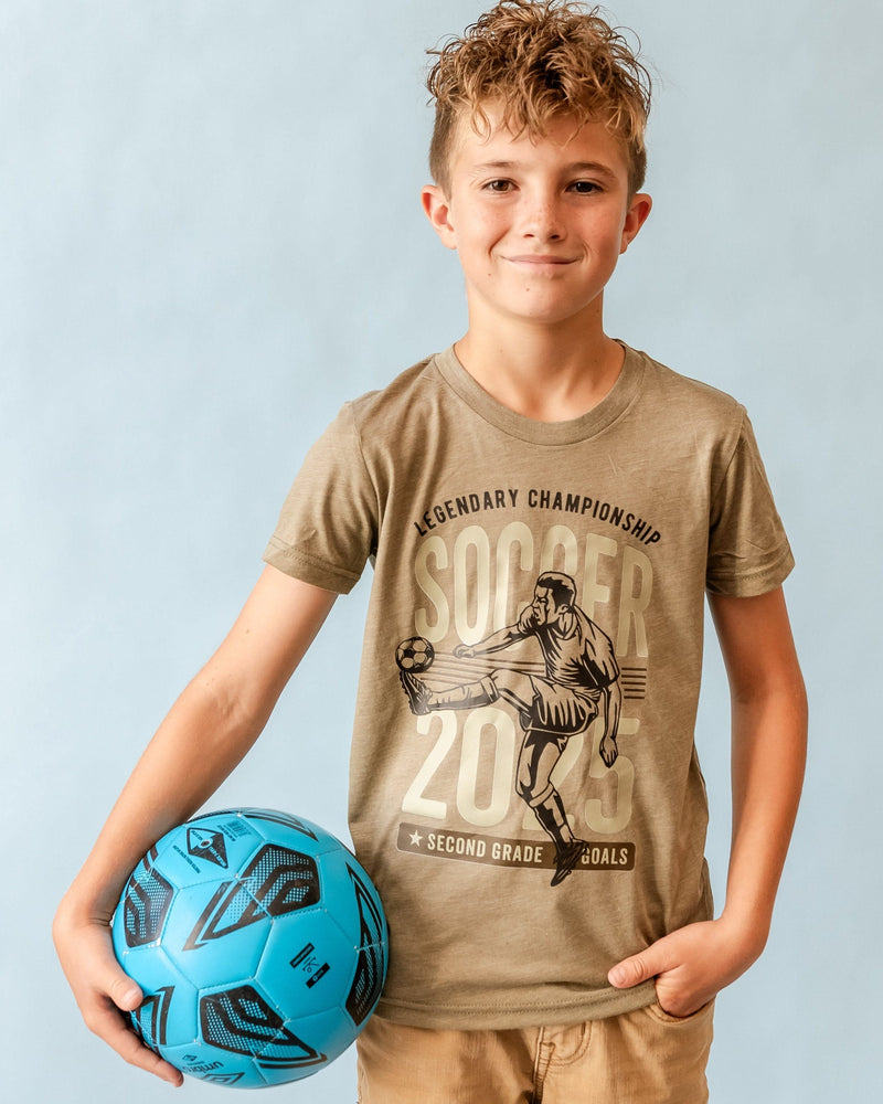 Legendary Soccer (Choose Your Grade) - Olive Child Tee
