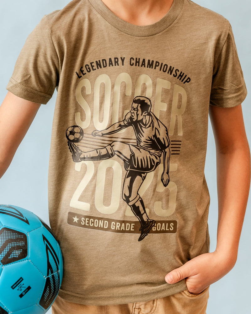 Legendary Soccer (Choose Your Grade) - Olive Child Tee