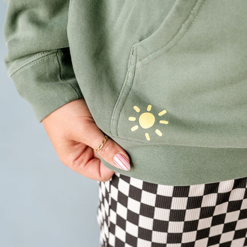 GOOD DAY HOODIE - Embroidered/Printed  Adult Pigment