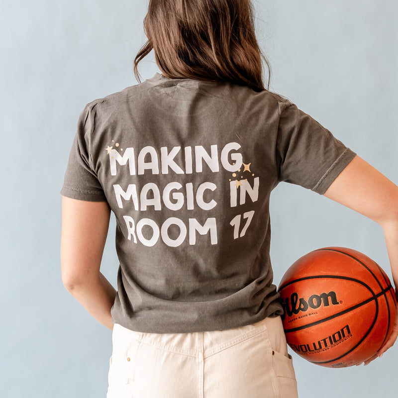 Making Magic in Room (Custom Name & Number) - Comfort Colors Tee