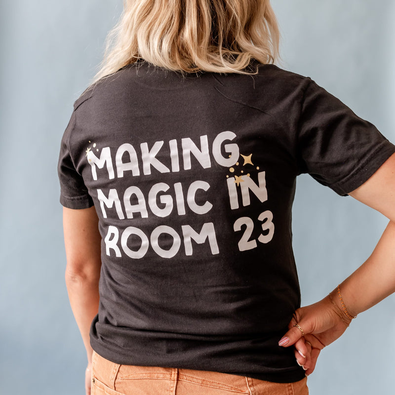 Making Magic in Room (Custom Name & Number) - Comfort Colors Tee