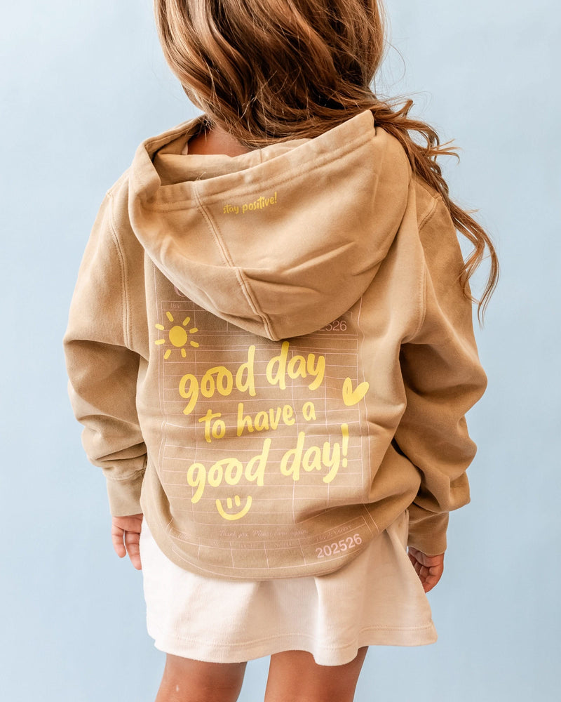 GOOD DAY HOODIE - Embroidered/Printed Youth Pigment