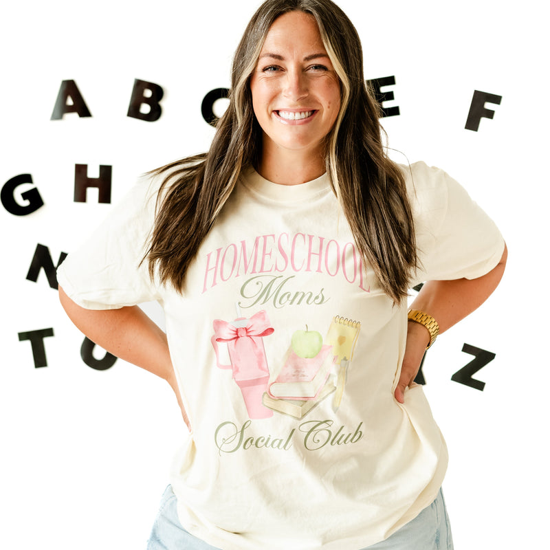 Homeschool Moms Social Club - Comfort Colors Tee