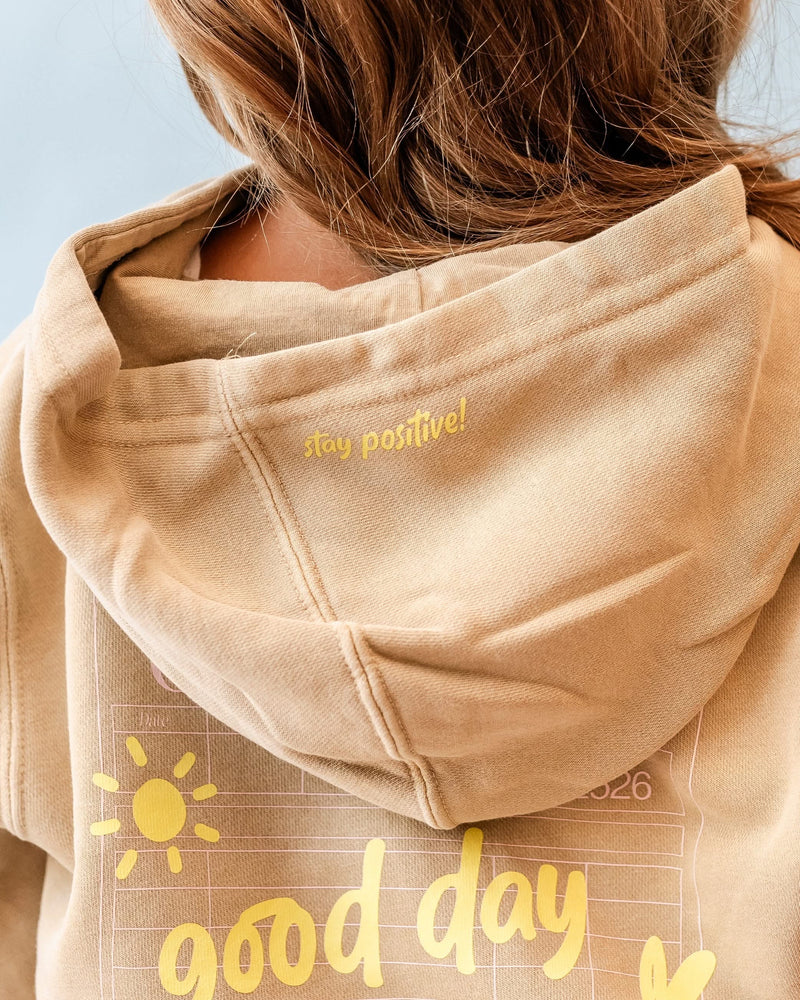 GOOD DAY HOODIE - Embroidered/Printed Youth Pigment
