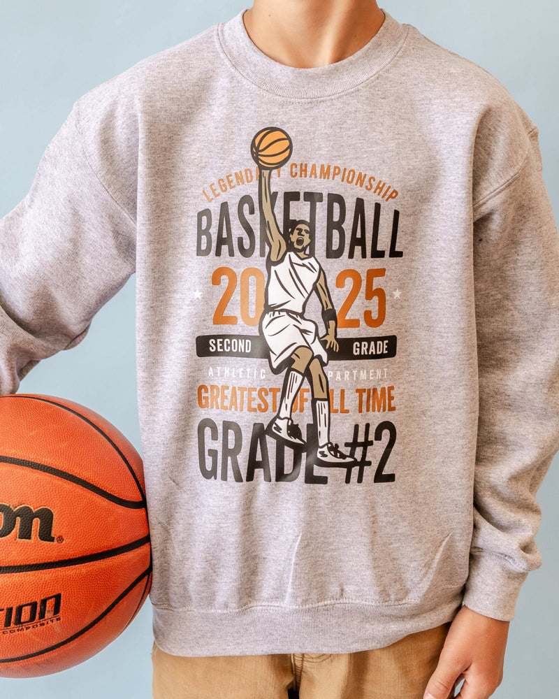 Legendary Basketball (Choose Your Grade) - Gray Child Sweater