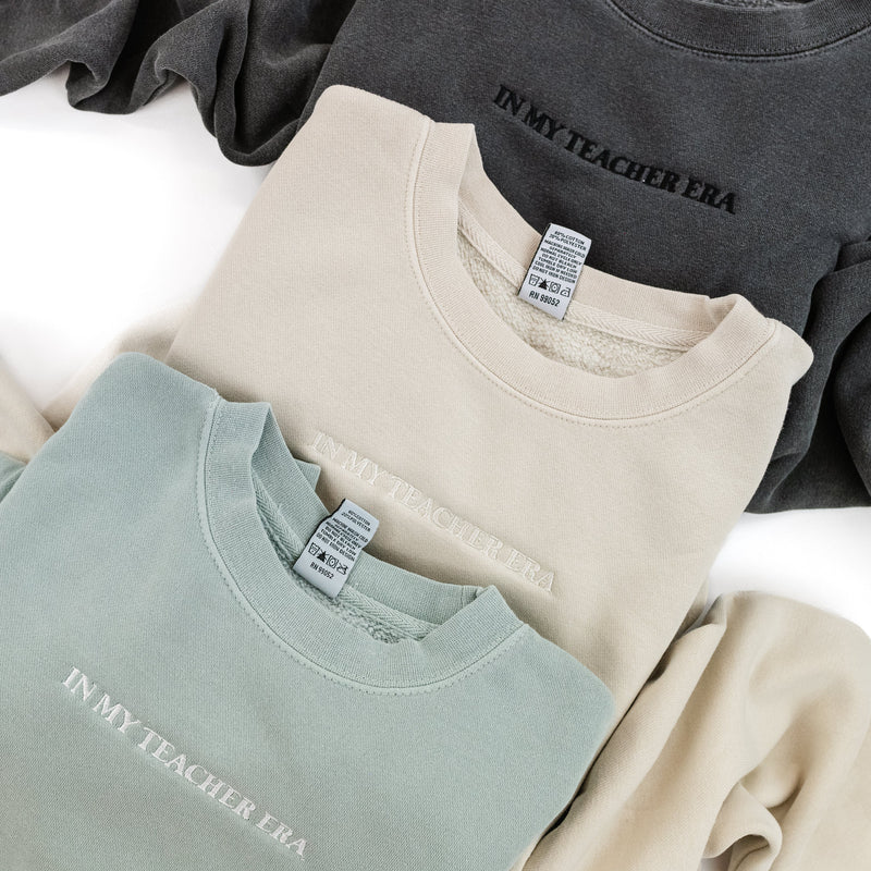 Embroidered PIGMENT Crewneck - In My Teacher Era