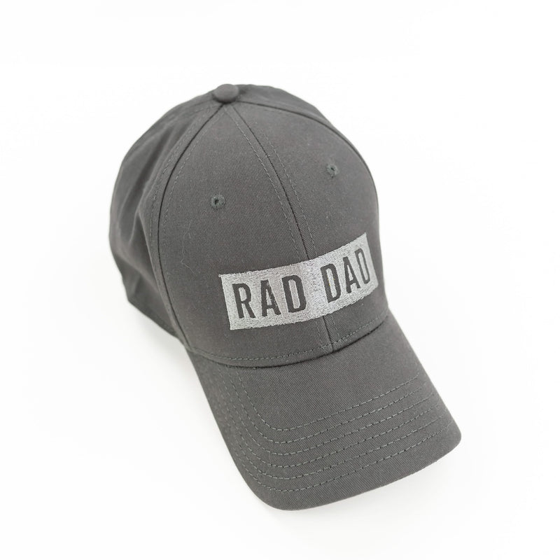 Rad Dad - Gray w/ Silver - Comfy Fit -  Baseball Cap