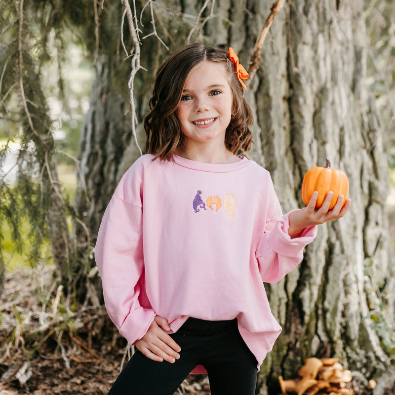 Hocus Pocus Hair - Sistahs! - Embroidered Child Sweater