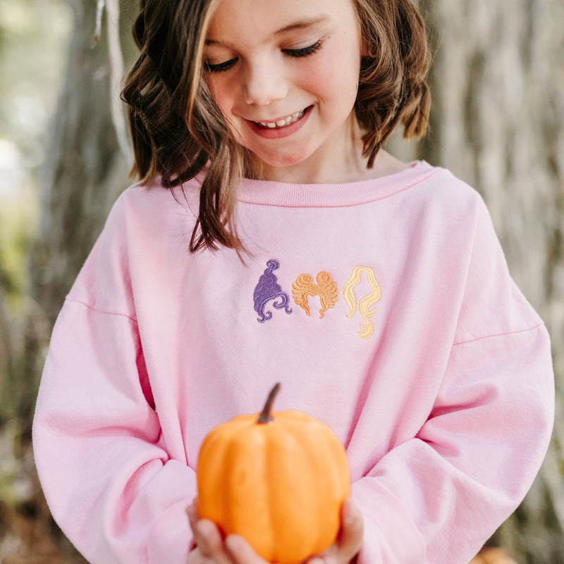 Hocus Pocus Hair - Sistahs! - Embroidered Child Sweater
