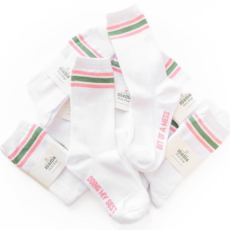 LMSS® CREW SOCKS - Bit of A Mess Doing My Best