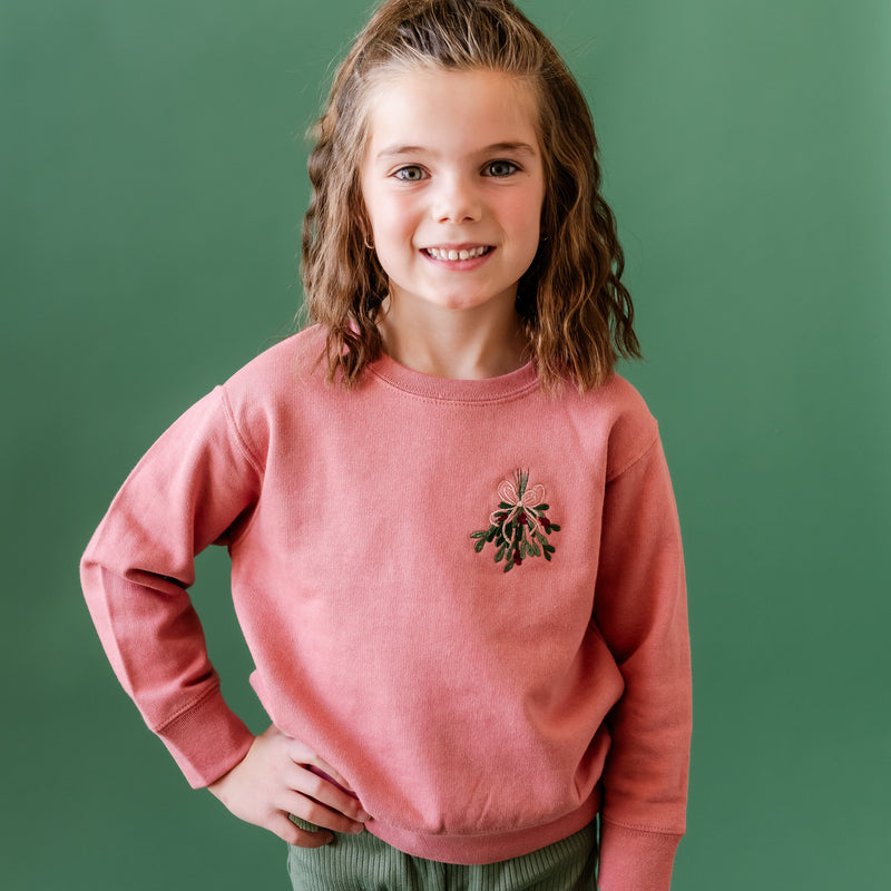 Mistletoe - Embroidered Child Sweater