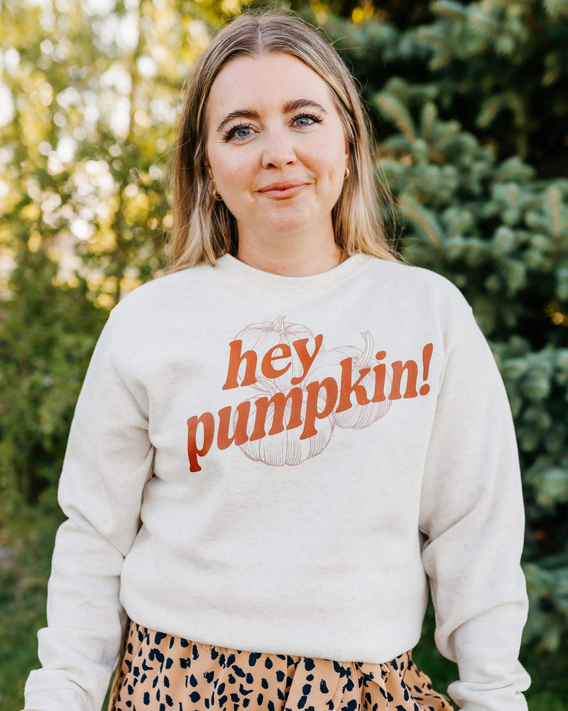 Hey Pumpkin! - Natural Heather ELEVATED Fleece