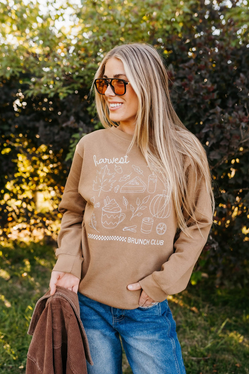 Harvest Brunch Club (f&bd) - Coyote Brown ELEVATED Fleece