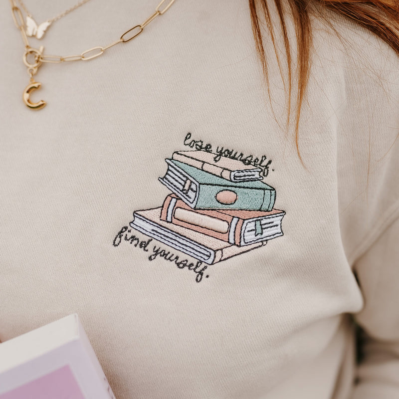 Lose Yourself. Find Yourself. - Embroidered Pigment Crewneck