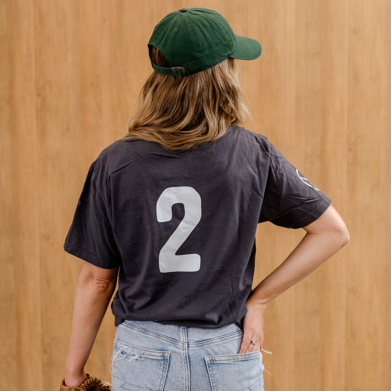 Embossed Embroidery - Play Ball - Custom Number Comfort Colors Tee