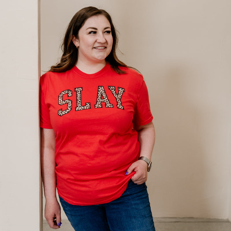 Varsity Leopard - Semi-Custom - Comfort Colors Tee